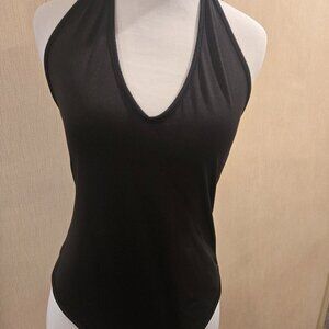 Bodysuit, black, halter
